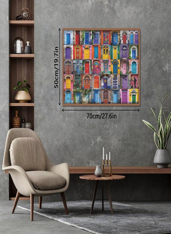 PPuzzling Colorful Door Puzzles for Adults 1000 Pieces, Vintage Unique Jigsaw Puzzle, Difficult Door Art Puzzle as Home Wall Decor, Funny Challenging Puzzles for Adults - Image 3